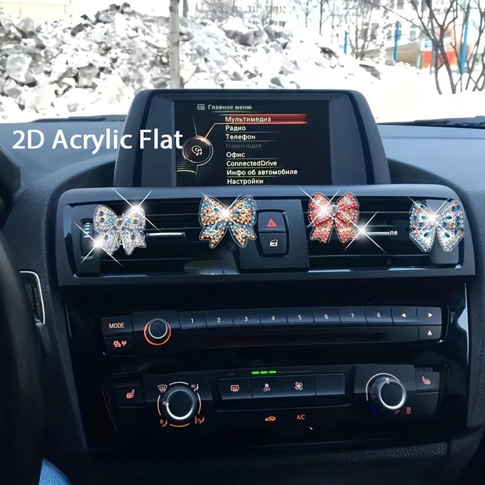 4pc Flower Animal DIY Diamond Painting Car Air Vent Clip Air Freshener for Adult