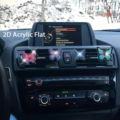 4pc Flower Animal DIY Diamond Painting Car Air Vent Clip Air Freshener for Adult