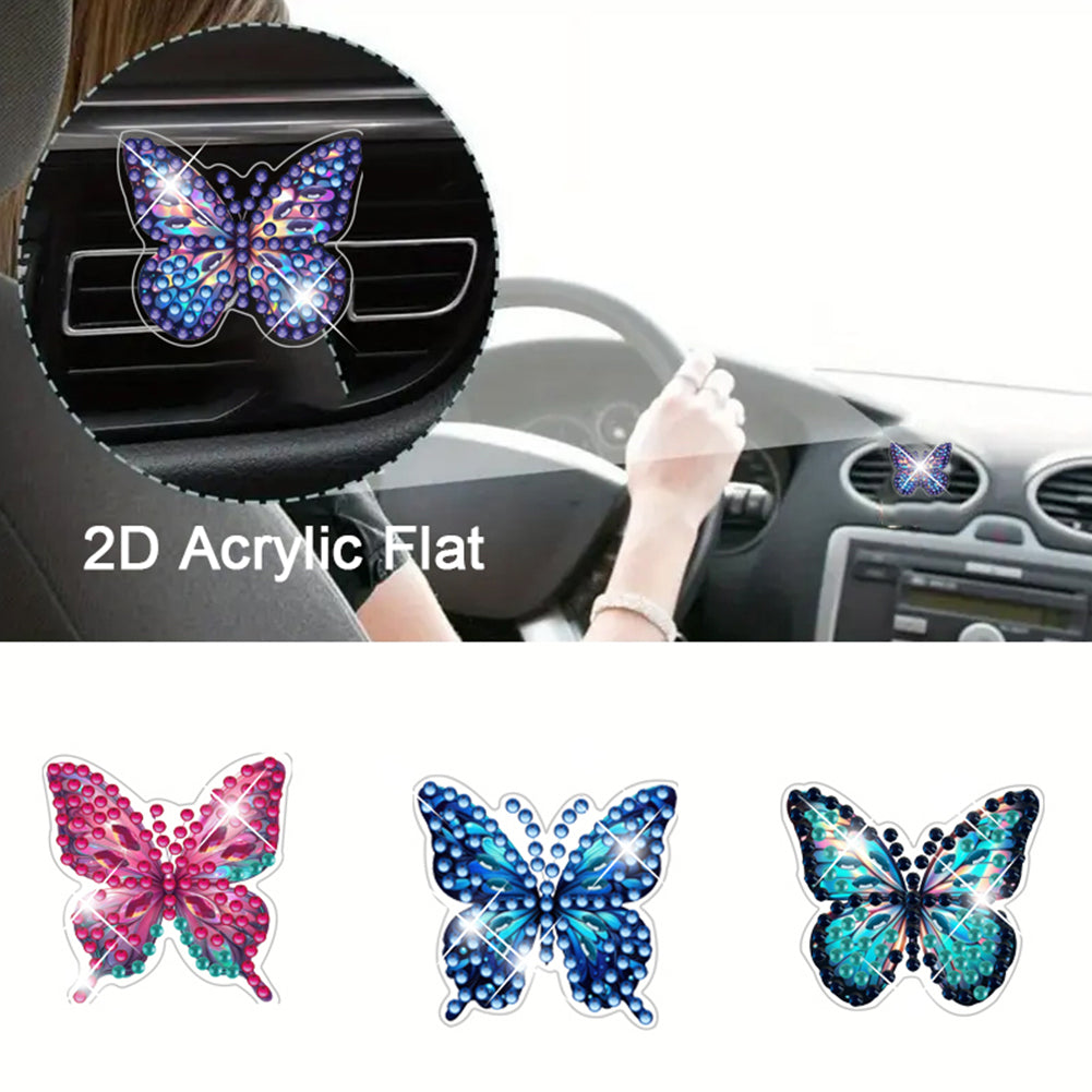 4pc Flower Animal DIY Diamond Painting Car Air Vent Clip Air Freshener for Adult