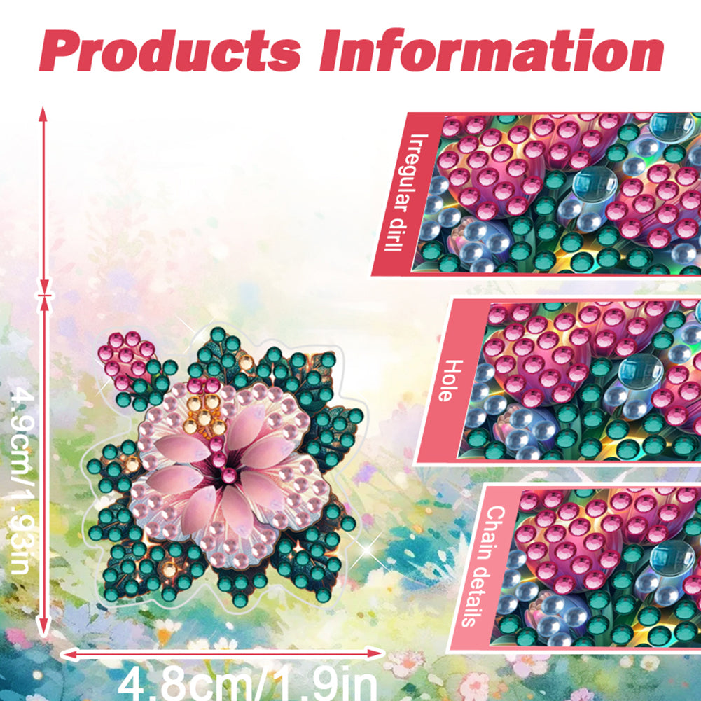 4pc Flower Animal DIY Diamond Painting Car Air Vent Clip Air Freshener for Adult