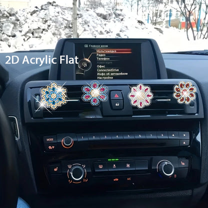 4pc Flower Animal DIY Diamond Painting Car Air Vent Clip Air Freshener for Adult