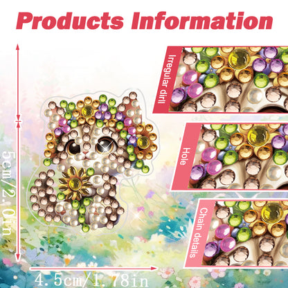 4pc Flower Animal DIY Diamond Painting Car Air Vent Clip Air Freshener for Adult