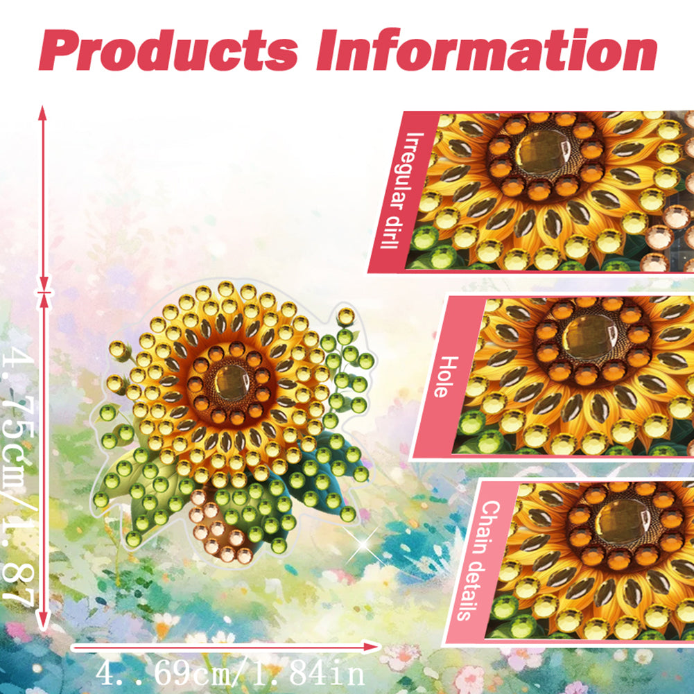 4pc Flower Animal DIY Diamond Painting Car Air Vent Clip Air Freshener for Adult