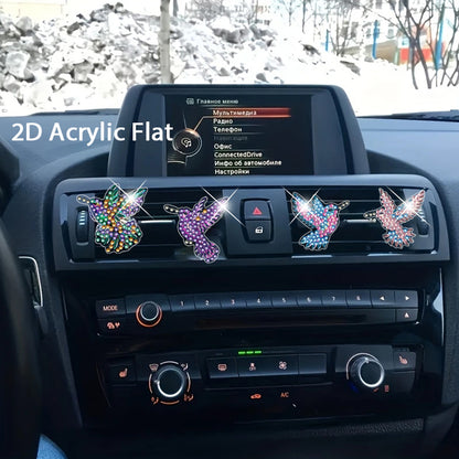 4pc Flower Animal DIY Diamond Painting Car Air Vent Clip Air Freshener for Adult