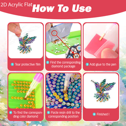 4pc Flower Animal DIY Diamond Painting Car Air Vent Clip Air Freshener for Adult