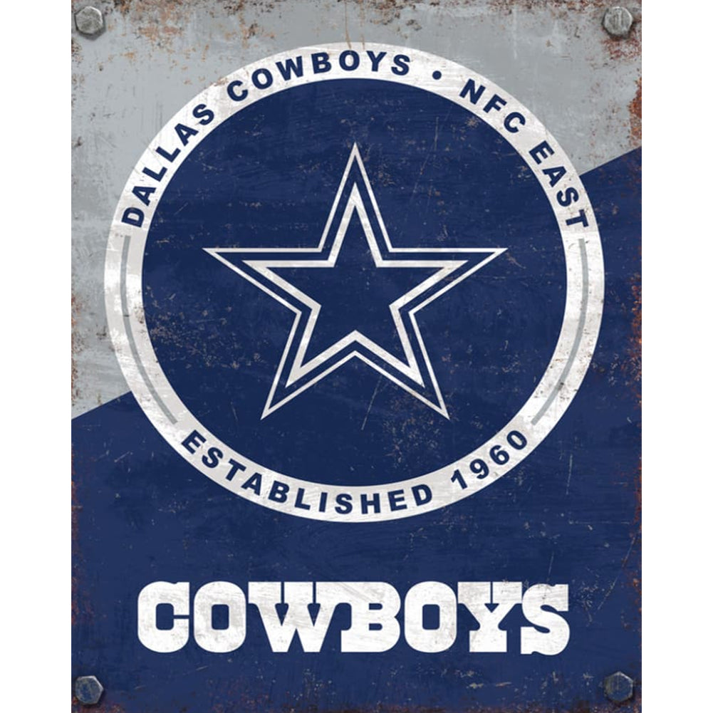 Dallas Cowboys - Full Round Drill Diamond Painting 40*50CM