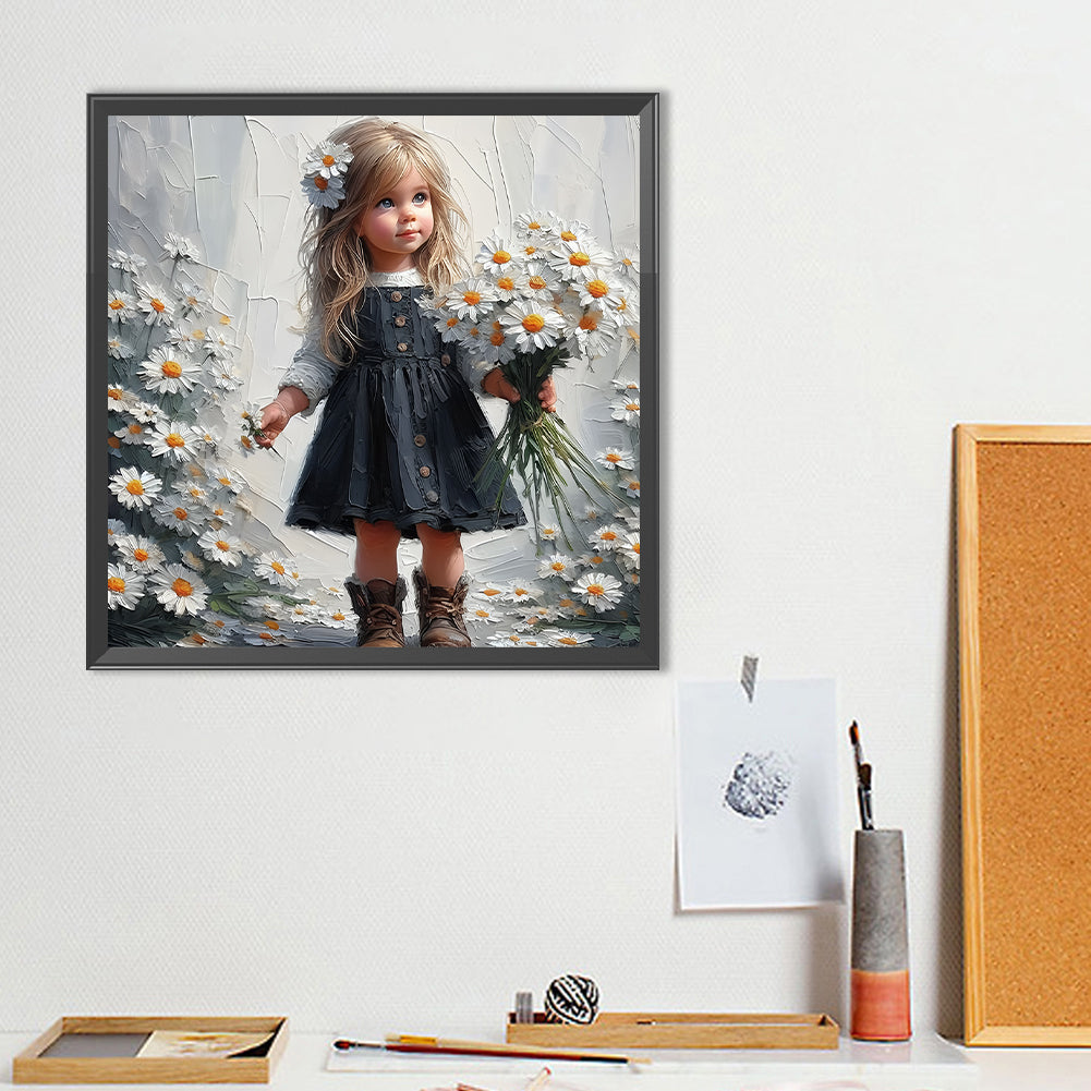 Cute Girl - Full Round Drill Diamond Painting 40*40CM