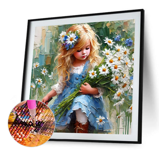 Cute Girl - Full Round Drill Diamond Painting 40*40CM