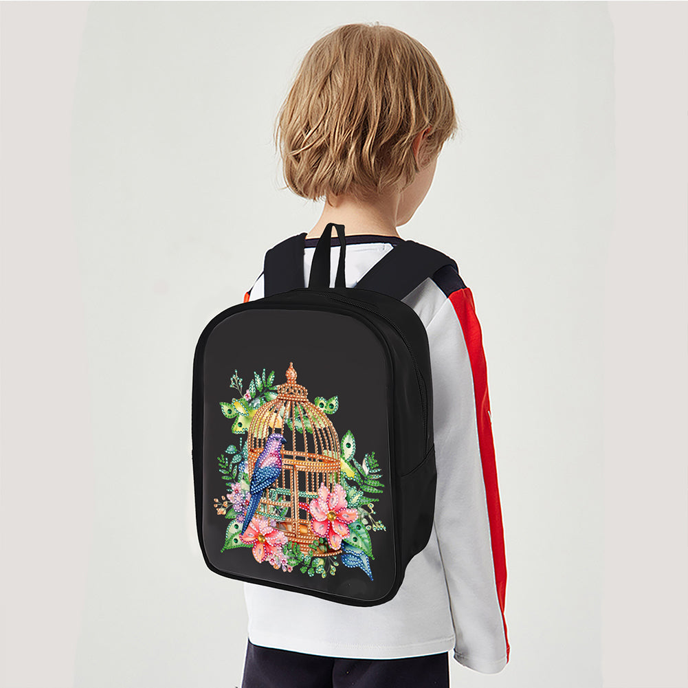 Mermaid Special Shape Diamond Art School Bag Diamond Art Knapsack for Art Crafts
