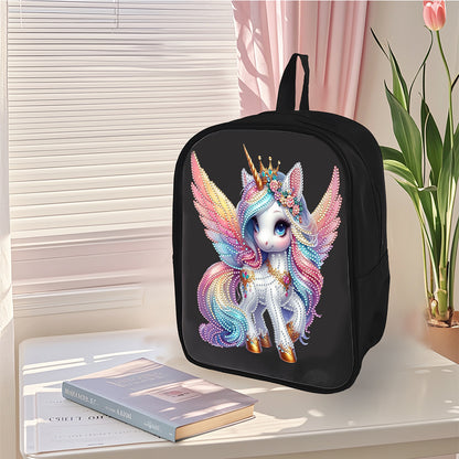 Mermaid Special Shape Diamond Art School Bag Diamond Art Knapsack for Art Crafts