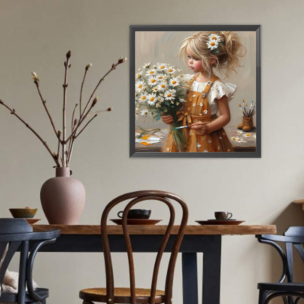 Cute Girl - Full Round Drill Diamond Painting 40*40CM