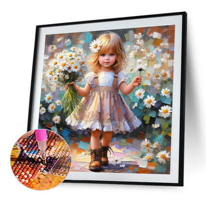 Cute Girl - Full Round Drill Diamond Painting 40*40CM