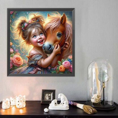 Cute Girl - Full Round Drill Diamond Painting 40*40CM