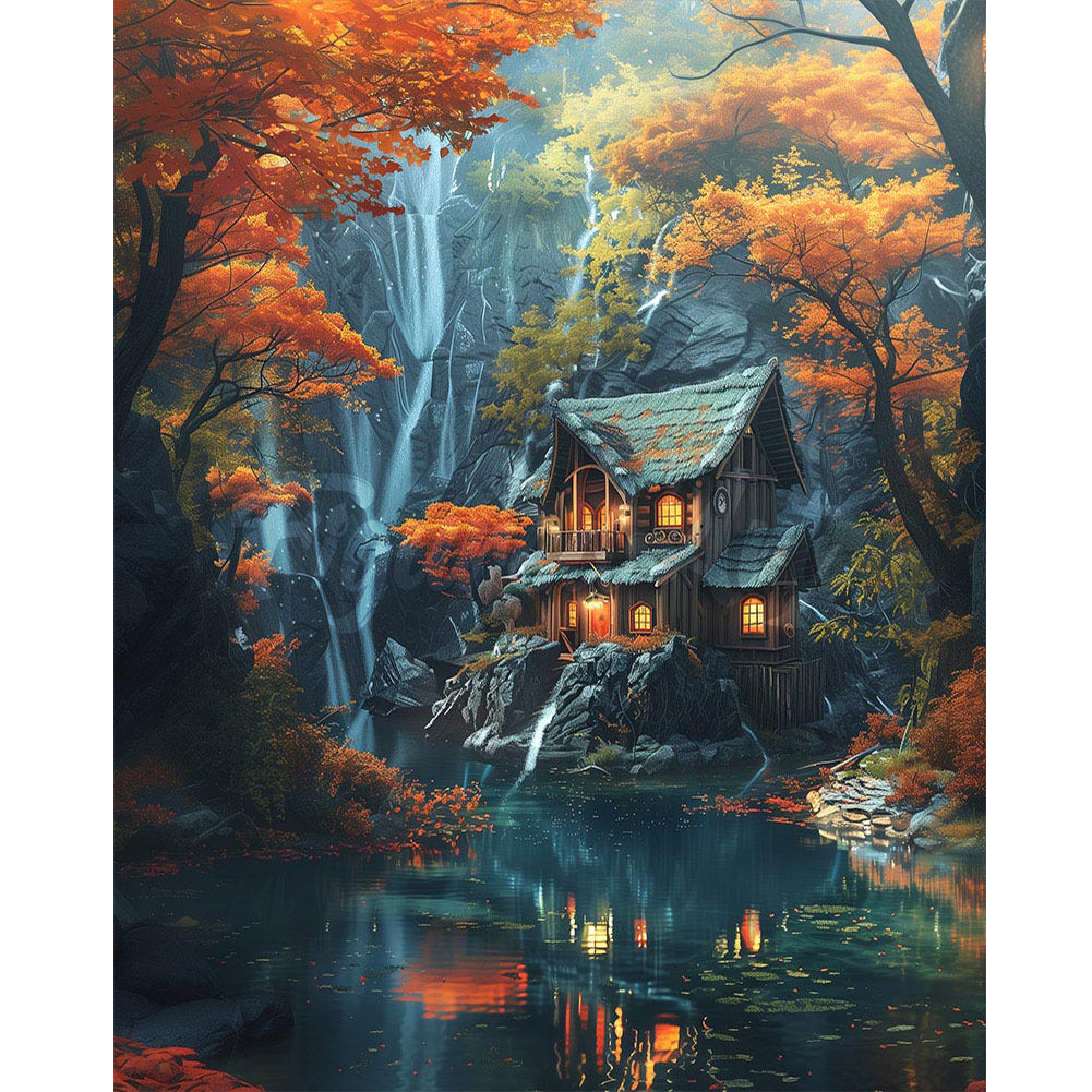 House Scenery - Full Round Drill Diamond Painting 40*50CM