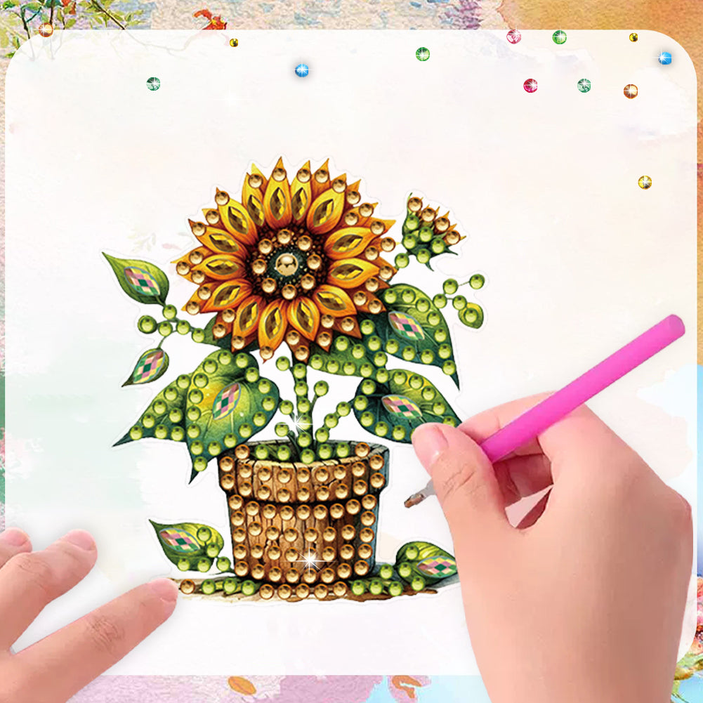 6 Pcs Diamond Art Fridge Magnet DIY Diamond Painting Refrigerator Magnet