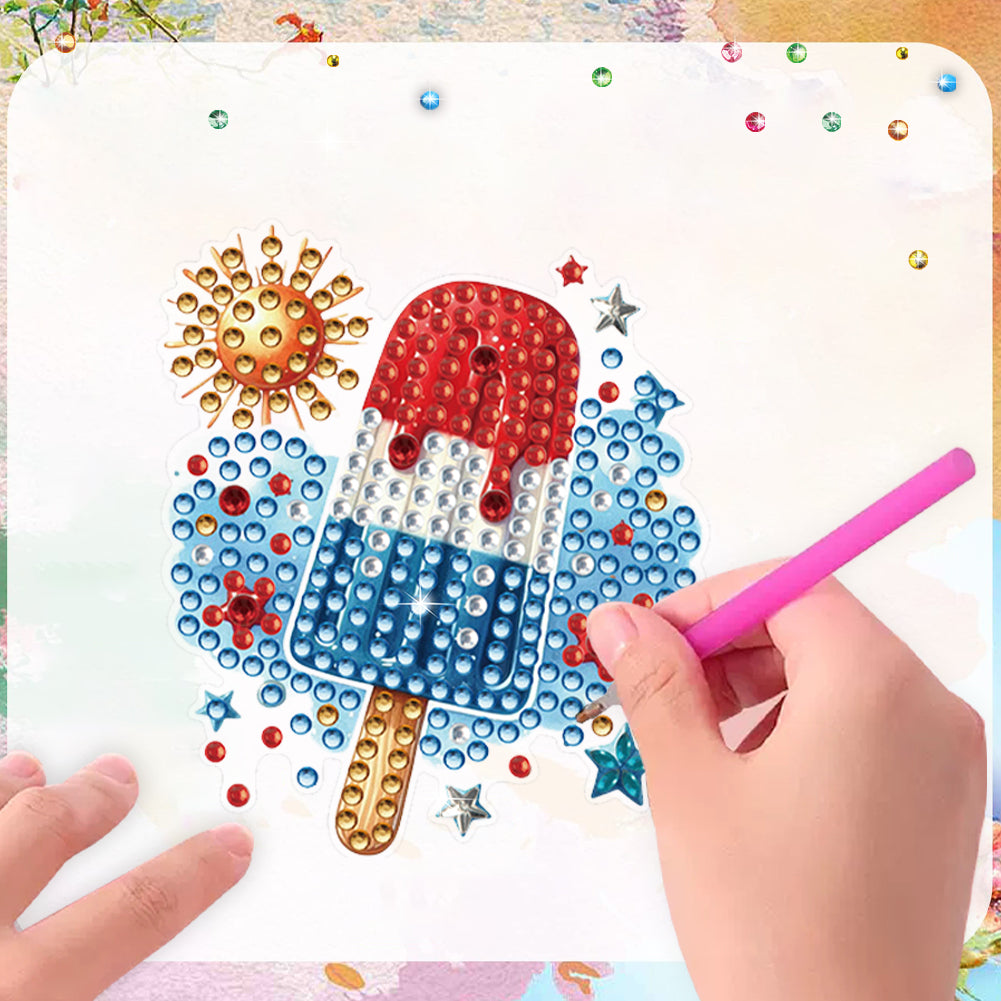 6 Pcs Diamond Art Fridge Magnet DIY Diamond Painting Refrigerator Magnet