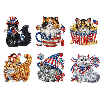 6 Pcs Diamond Art Fridge Magnet DIY Diamond Painting Refrigerator Magnet