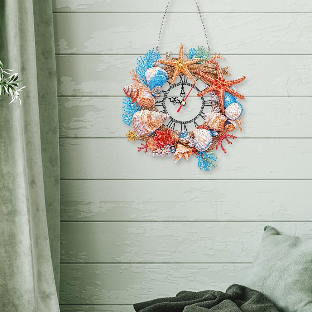 Acrylic Special Shape Flowers 5D Diamond Painting Clock Art Craft for Home Decor