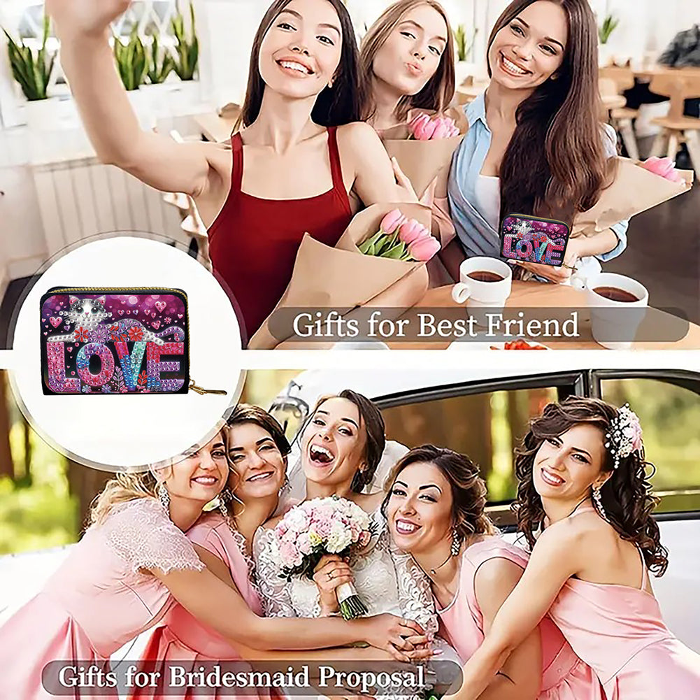 5D DIY Diamond Painting Wallet Diamond Painting Card Holder Coin Purse DIY Craft