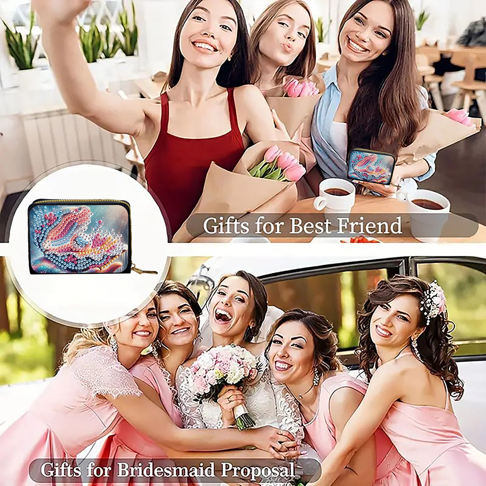 5D DIY Diamond Painting Wallet Diamond Painting Card Holder Coin Purse DIY Craft