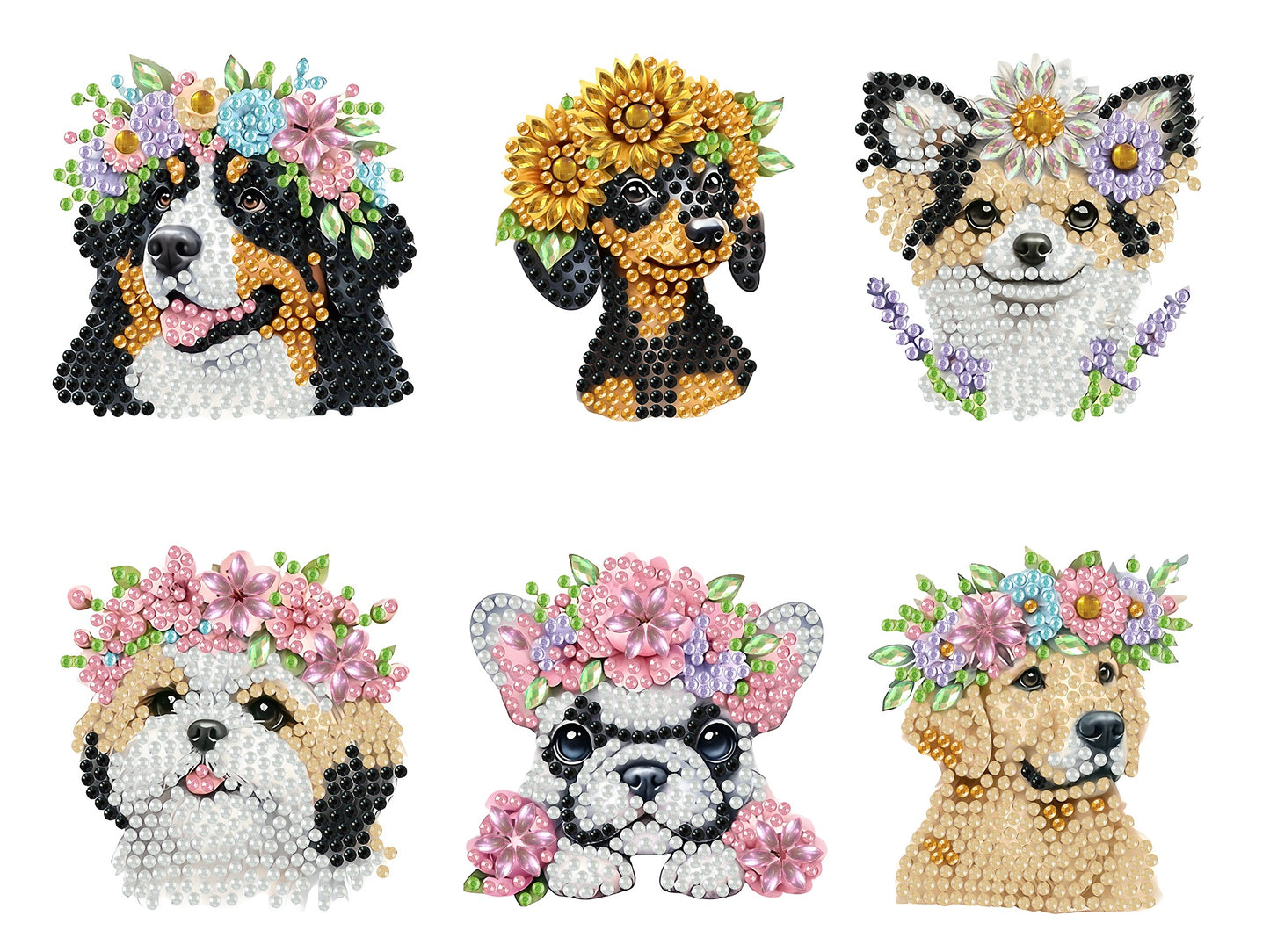 6 Pieces/set Animal Cake DIY Diamond Painting Magnets Refrigerator Fridge Magnet