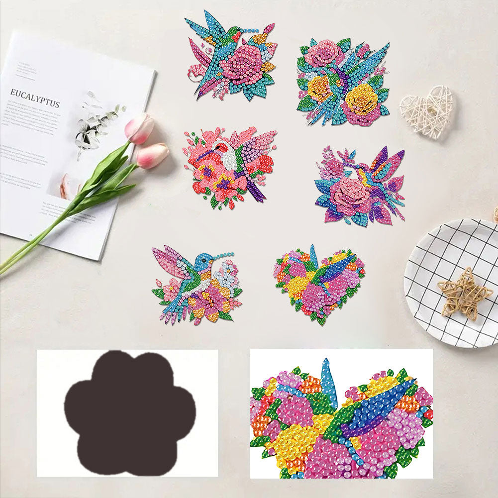6 Pieces/set Animal Cake DIY Diamond Painting Magnets Refrigerator Fridge Magnet