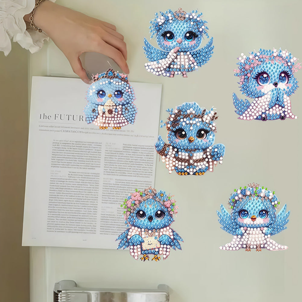 6pcs Flower Insect DIY Diamond Painting Magnet Refrigerator for Adults Beginners