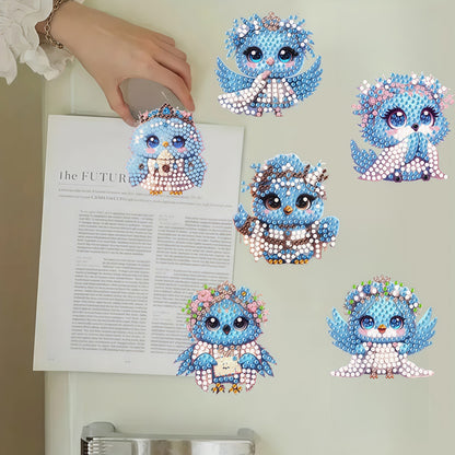 6pcs Flower Insect DIY Diamond Painting Magnet Refrigerator for Adults Beginners