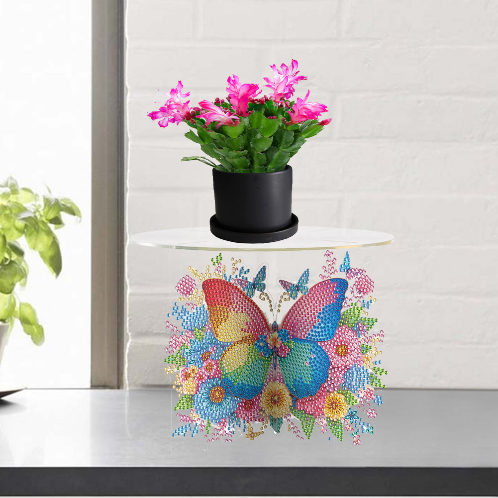 Acrylic Diamond Painting Plant Stand Diamond Art Potted Plant Holder Home Decor