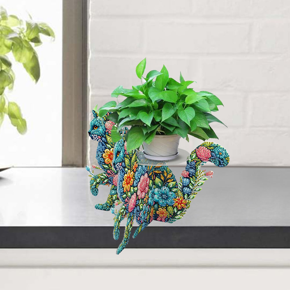 Acrylic Diamond Painting Plant Stand Diamond Art Potted Plant Holder Home Decor