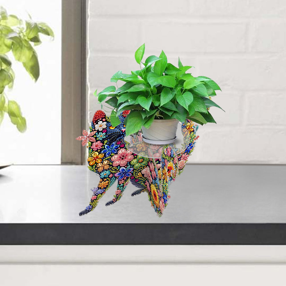 Acrylic Diamond Painting Plant Stand Diamond Art Potted Plant Holder Home Decor