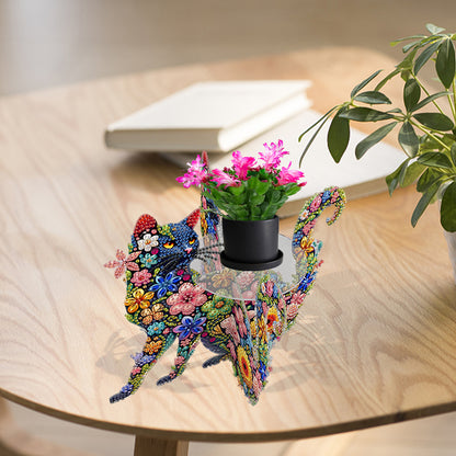 Acrylic Diamond Painting Plant Stand Diamond Art Potted Plant Holder Home Decor
