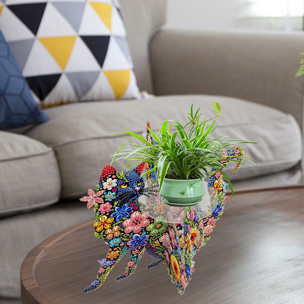 Acrylic Diamond Painting Plant Stand Diamond Art Potted Plant Holder Home Decor