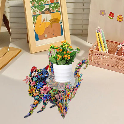 Acrylic Diamond Painting Plant Stand Diamond Art Potted Plant Holder Home Decor