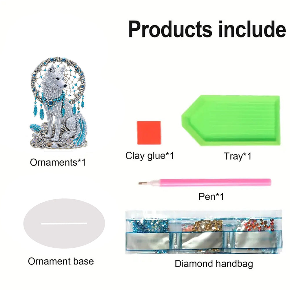 Animal Special Shaped 5D DIY Diamond Painting Tabletop Ornaments Kit Table Decor