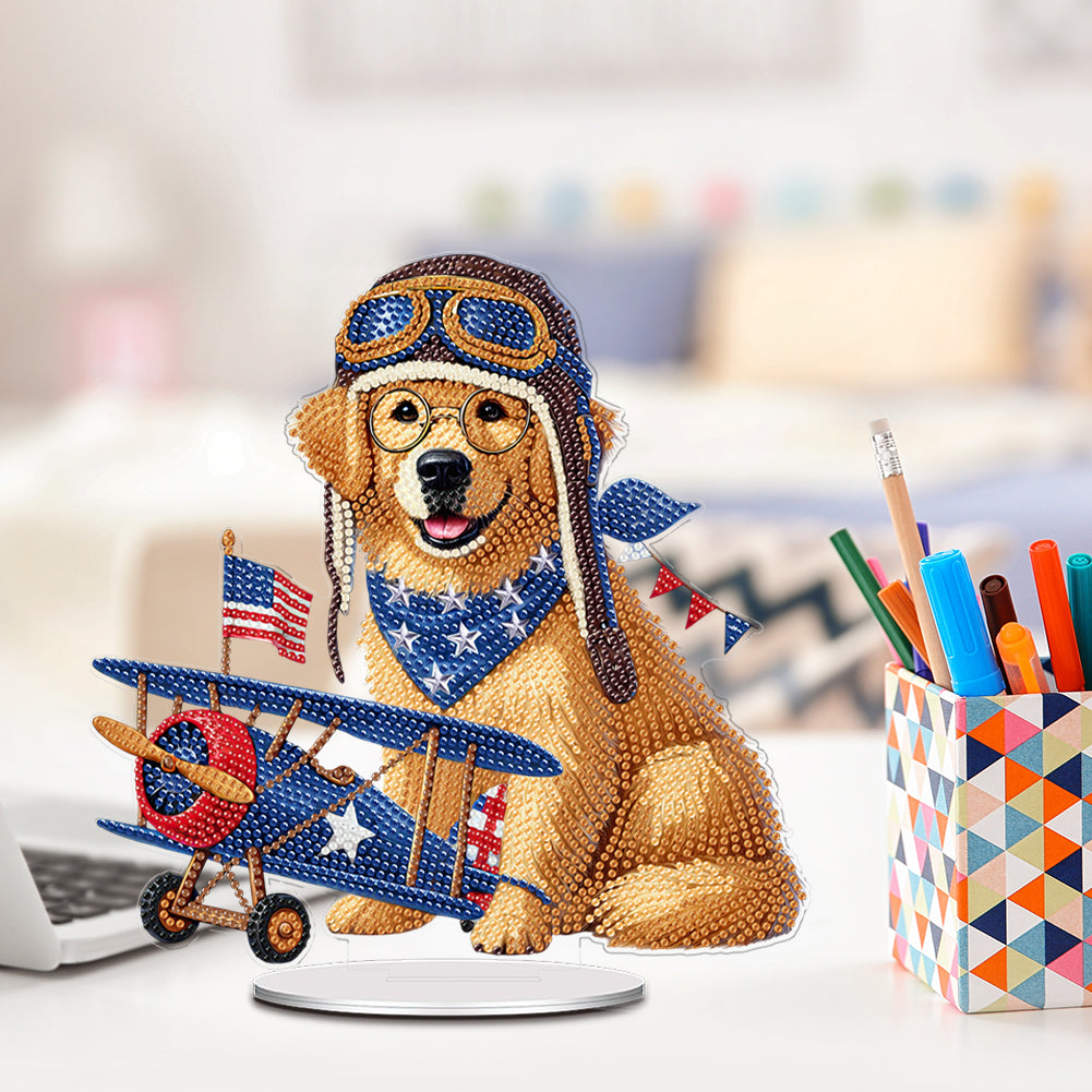 Independence Day Diamond Painting Tabletop Ornaments Kit Patriotic Centerpieces