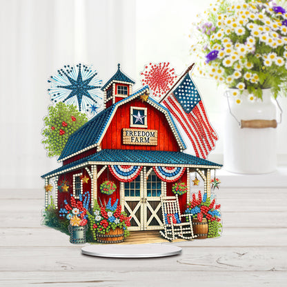 Independence Day Diamond Painting Tabletop Ornaments Kit Patriotic Centerpieces
