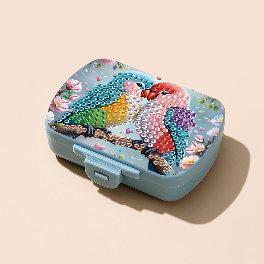 5D DIY Diamond Painting Dot Pill Case Diamond Art Pill Storage Box for Art Craft