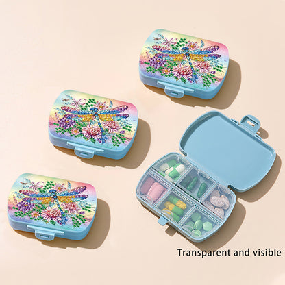 5D DIY Diamond Painting Dot Pill Case Diamond Art Pill Storage Box for Art Craft
