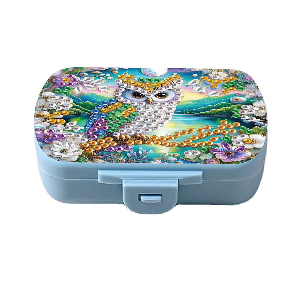 5D DIY Diamond Painting Dot Pill Case Diamond Art Pill Storage Box for Art Craft