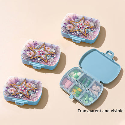 5D DIY Diamond Painting Dot Pill Case Diamond Art Pill Storage Box for Art Craft