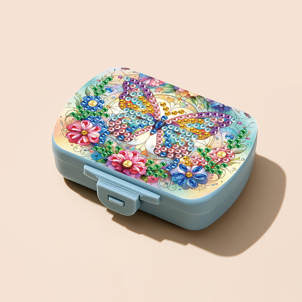 5D DIY Diamond Painting Dot Pill Case Diamond Art Pill Storage Box for Art Craft
