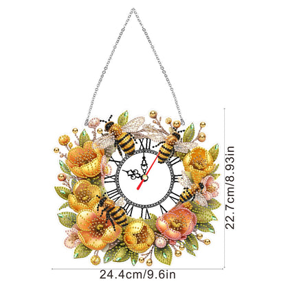 Acrylic Special Shape Daisy 5D Diamond Painting Clock Art Craft for Desktop Wall