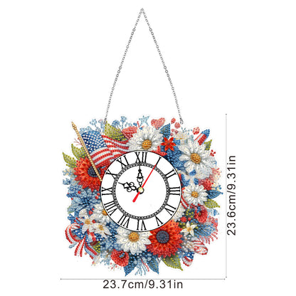 Acrylic Special Shape Daisy 5D Diamond Painting Clock Art Craft for Desktop Wall