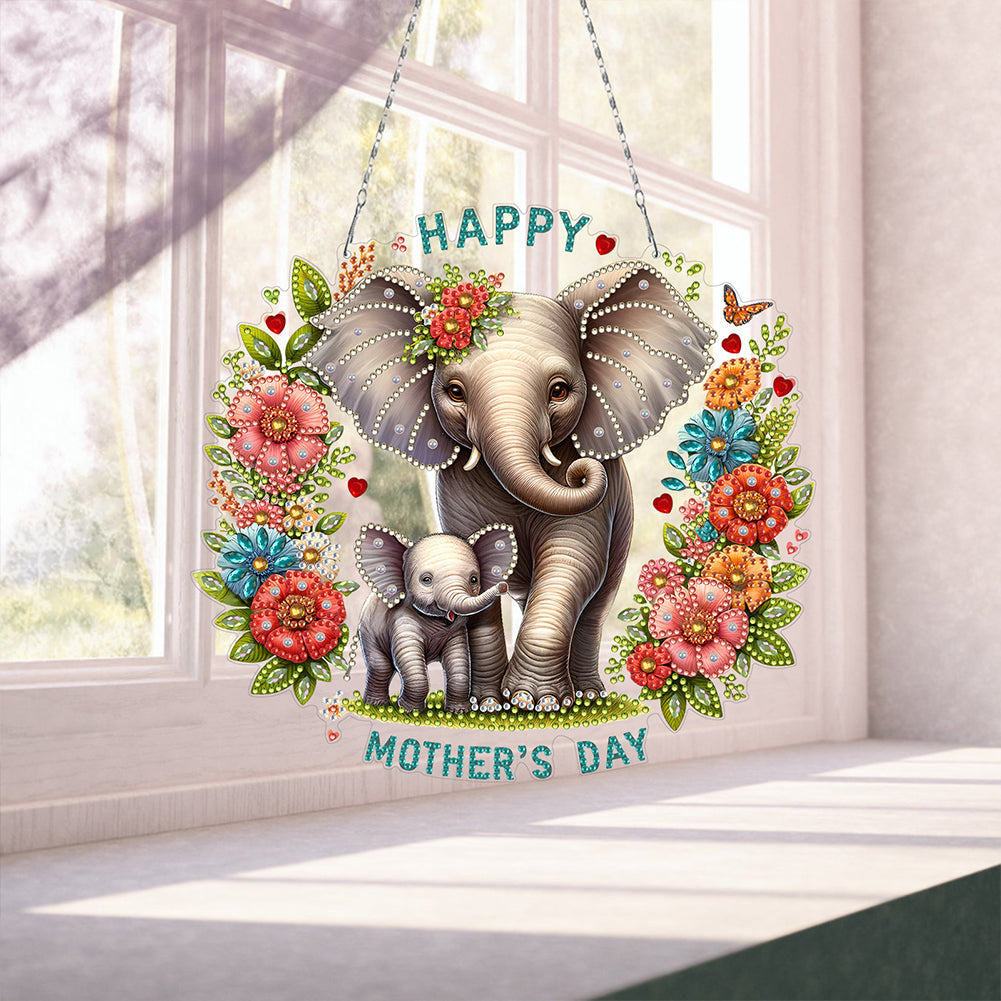 Bear DIY Diamond Art Pendant Kit Diamond Painting Hanging Pendant for Art Crafts