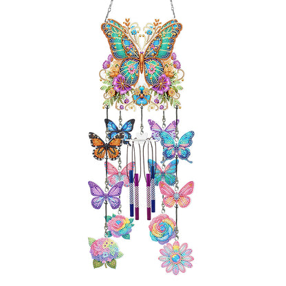 Butterfly Wind Chime Double Sided Diamond Painting Hanging Pendant Home Decor