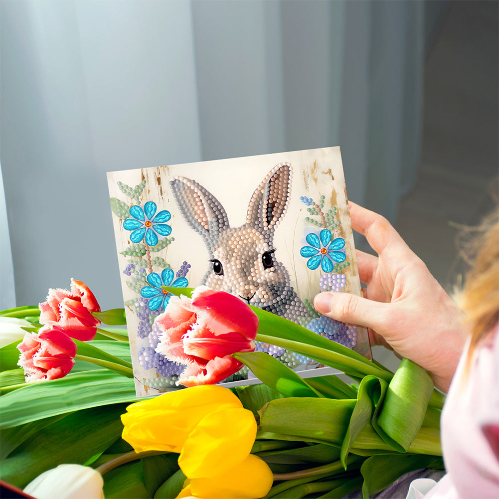 6/8PCS DIY Diamond Art Greeting Cards Animal Theme Congratulations Cards & Gifts