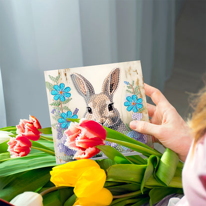 6/8PCS DIY Diamond Art Greeting Cards Animal Theme Congratulations Cards & Gifts