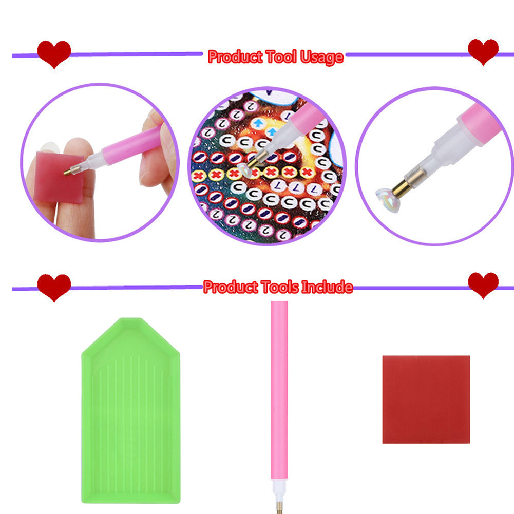 6/8PCS DIY Diamond Art Greeting Cards Animal Theme Congratulations Cards & Gifts