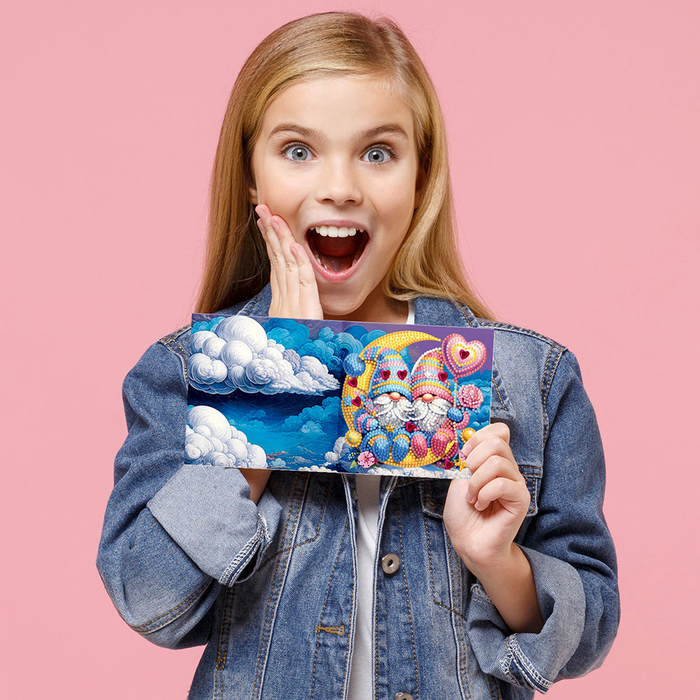 6/8PCS DIY Diamond Art Greeting Cards Animal Theme Congratulations Cards & Gifts